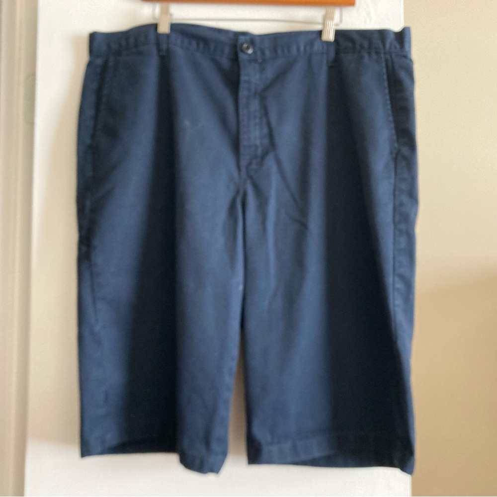 Genuine Dickies Men Shorts 42 Navy Blue Polyester Cotton